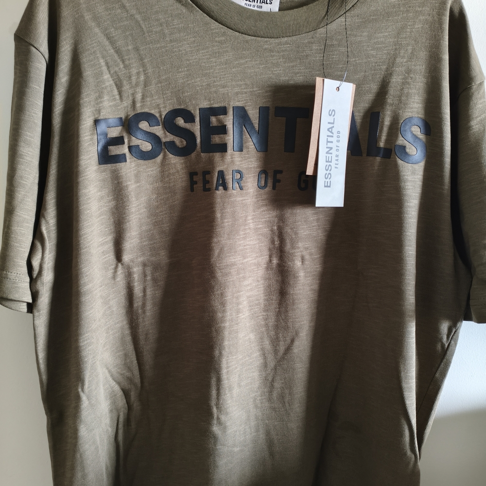 Essentials Fear Of God Men's Olive T-Shirt